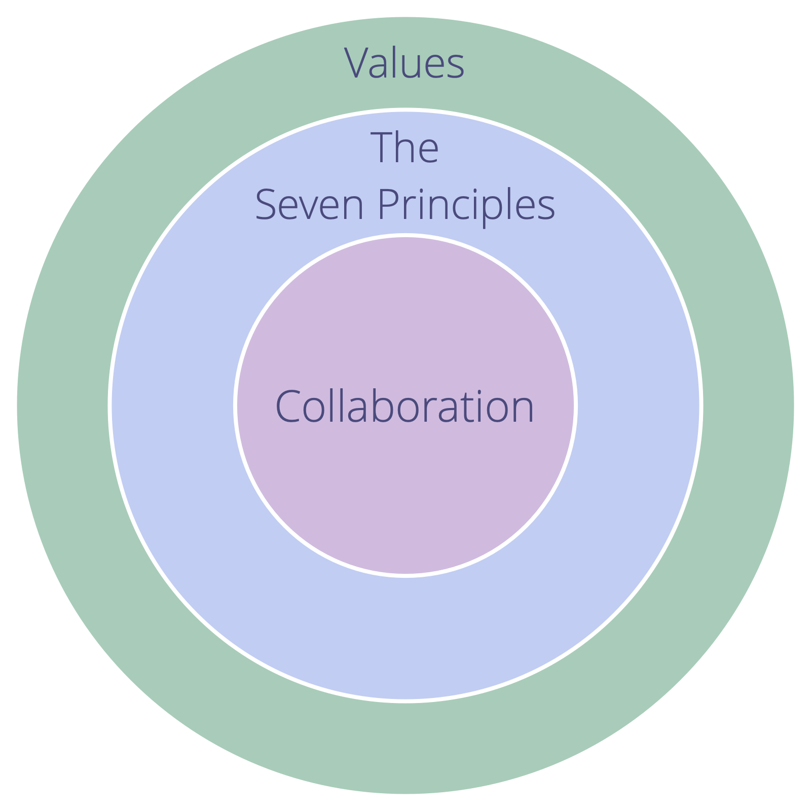 An organization's values need to embrace the Seven Principles
